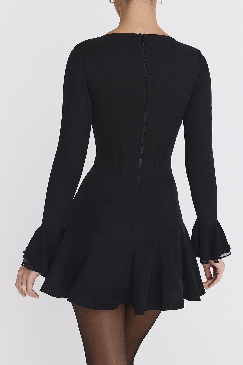 Mistress Rocks Black Pleated Corset Mini Dress - SALE - luluinthesky