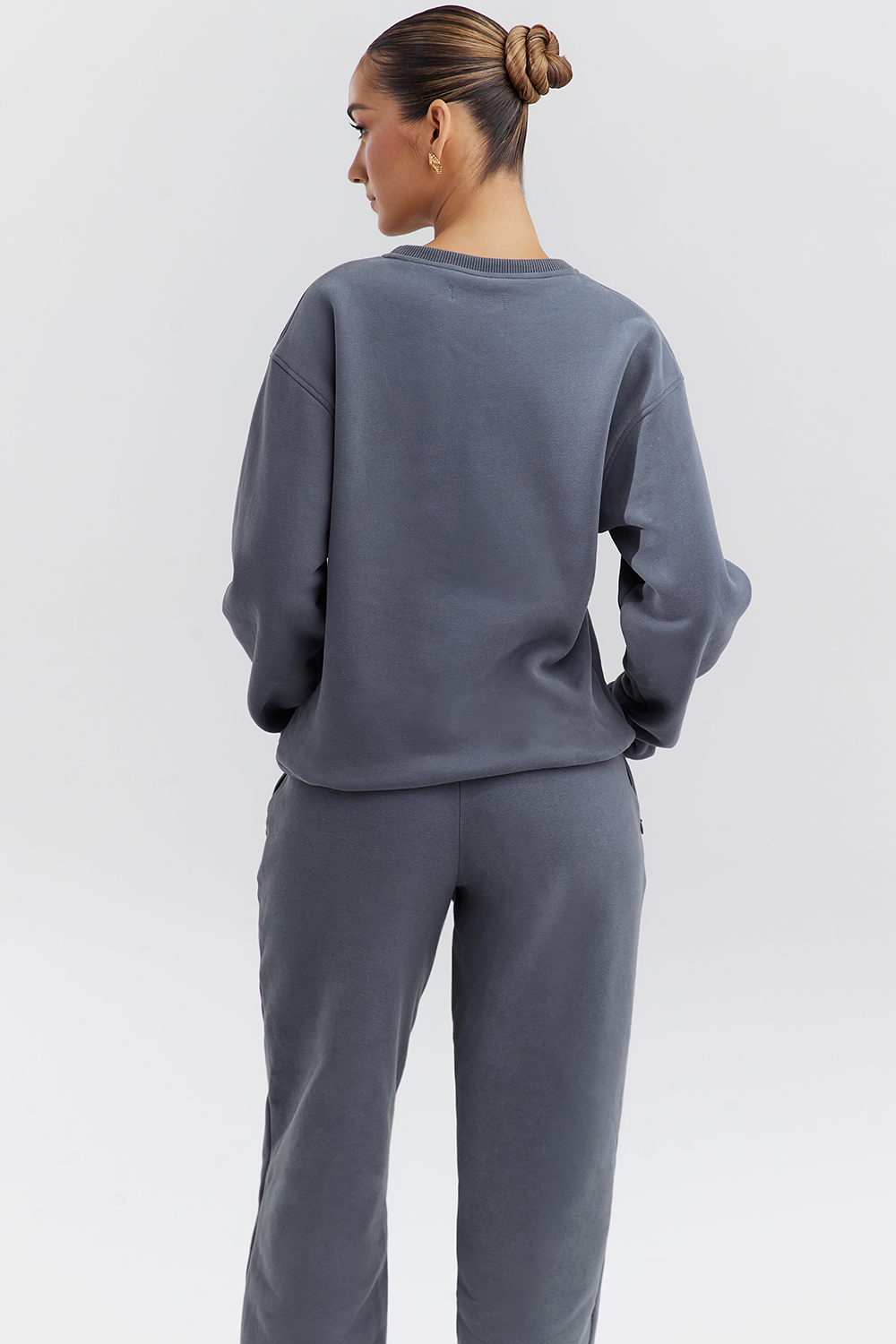 Haze Slate Crew Neck Sweatshirt - luluinthesky