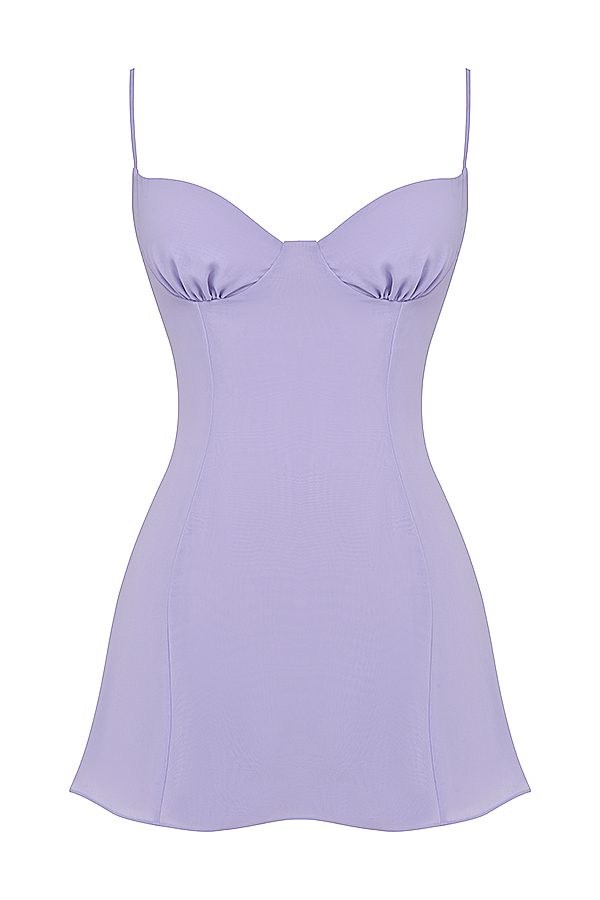 Christiana  Lavender Mini Dress - luluinthesky