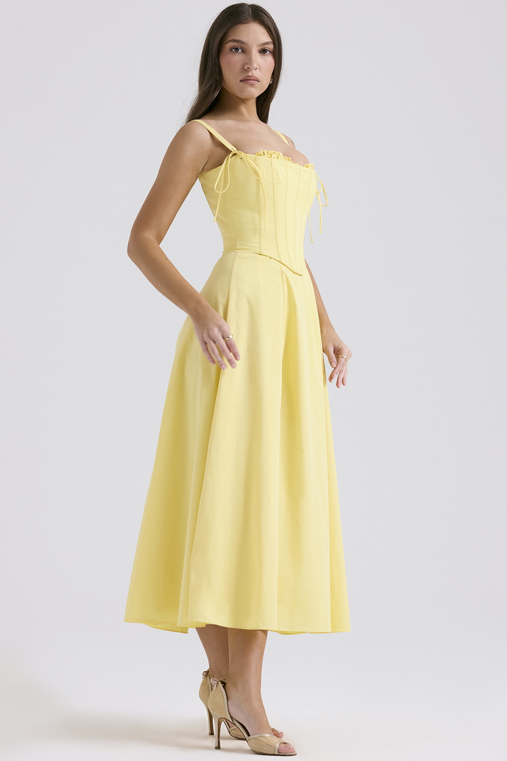 Clarabelle Sunshine Cotton Midi Sundress - luluinthesky
