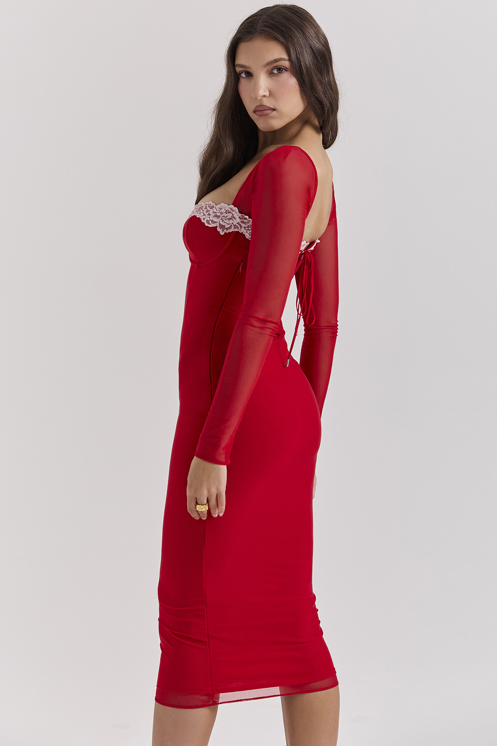 Seraphina Scarlet Corset Dress - luluinthesky