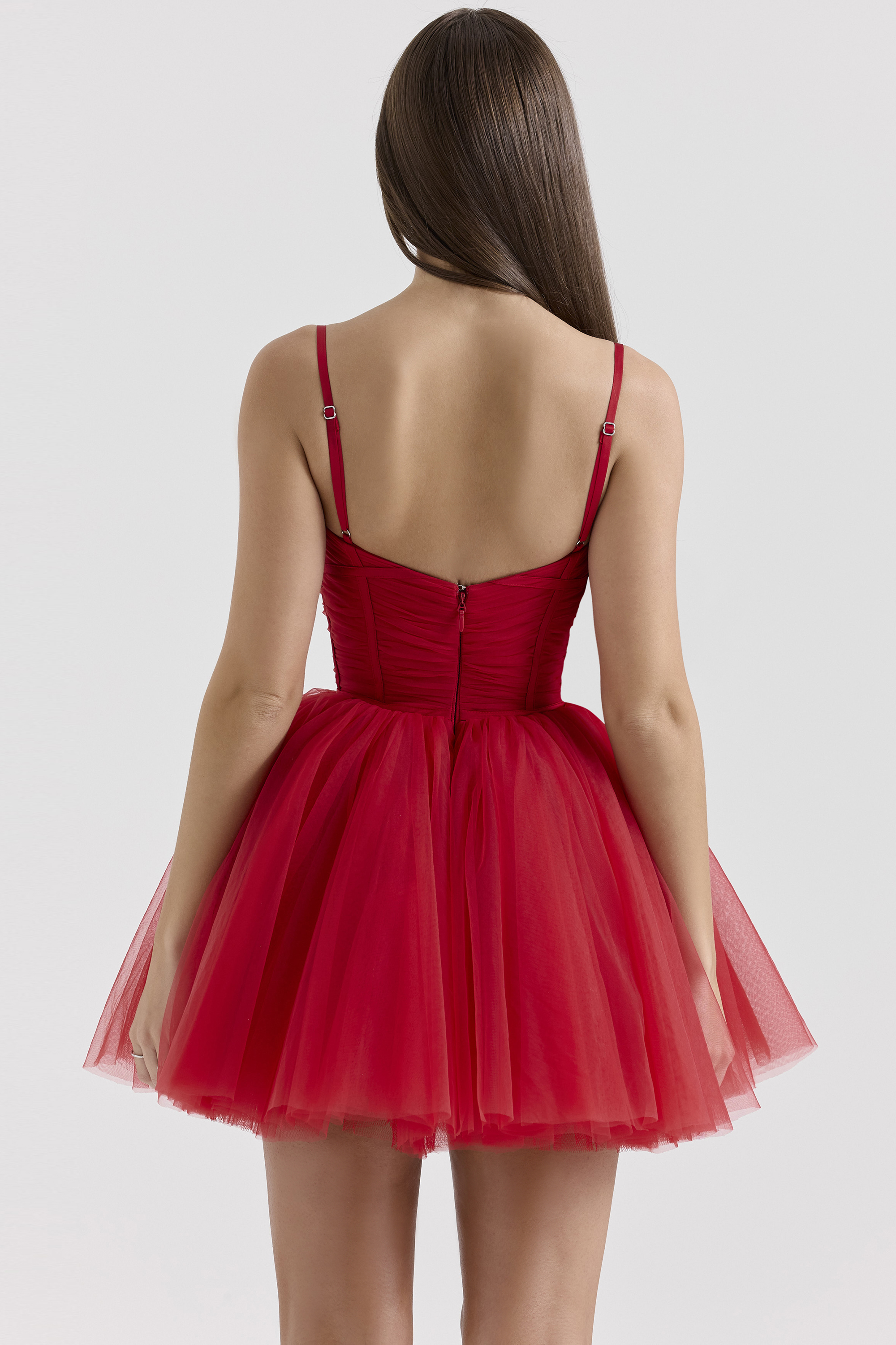 Princess Holly Red Tulle Mini Dress - luluinthesky