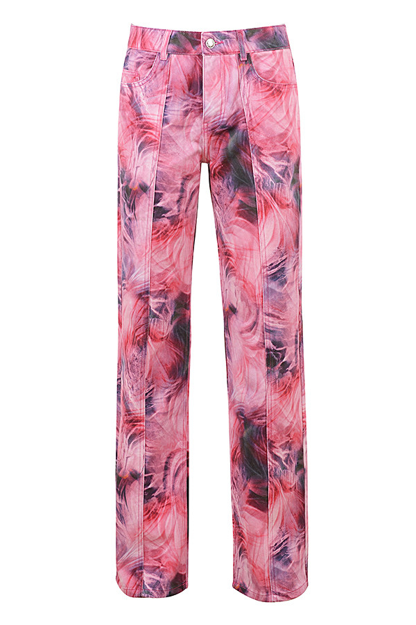InfinityMistress Rocks  Pink Print Jeans - SALE - luluinthesky
