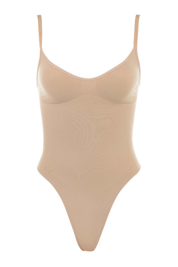 Sculpting Thong Bodysuit Almond - luluinthesky