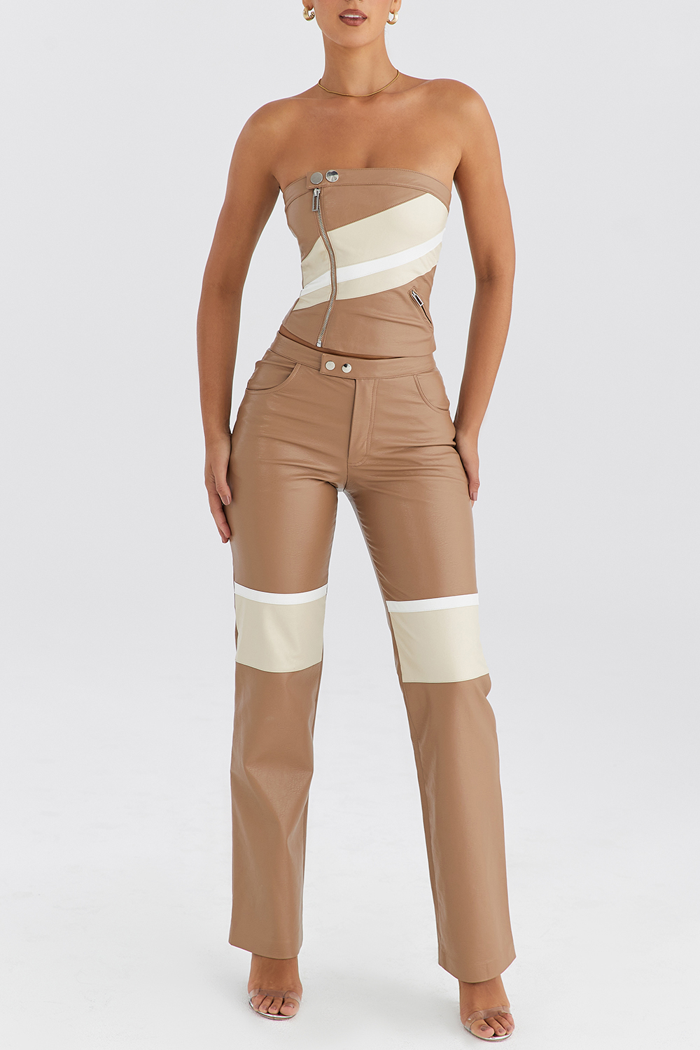 Mistress Rocks Nutmeg Vegan Leather Trousers - SALE - luluinthesky