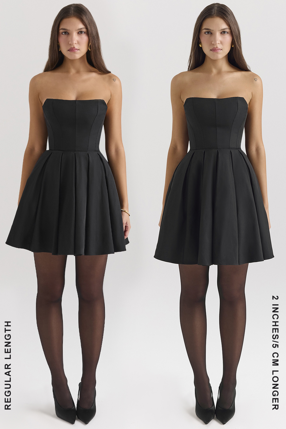 Emmanuela Black Strapless Detachable Bow Mini Dress - luluinthesky