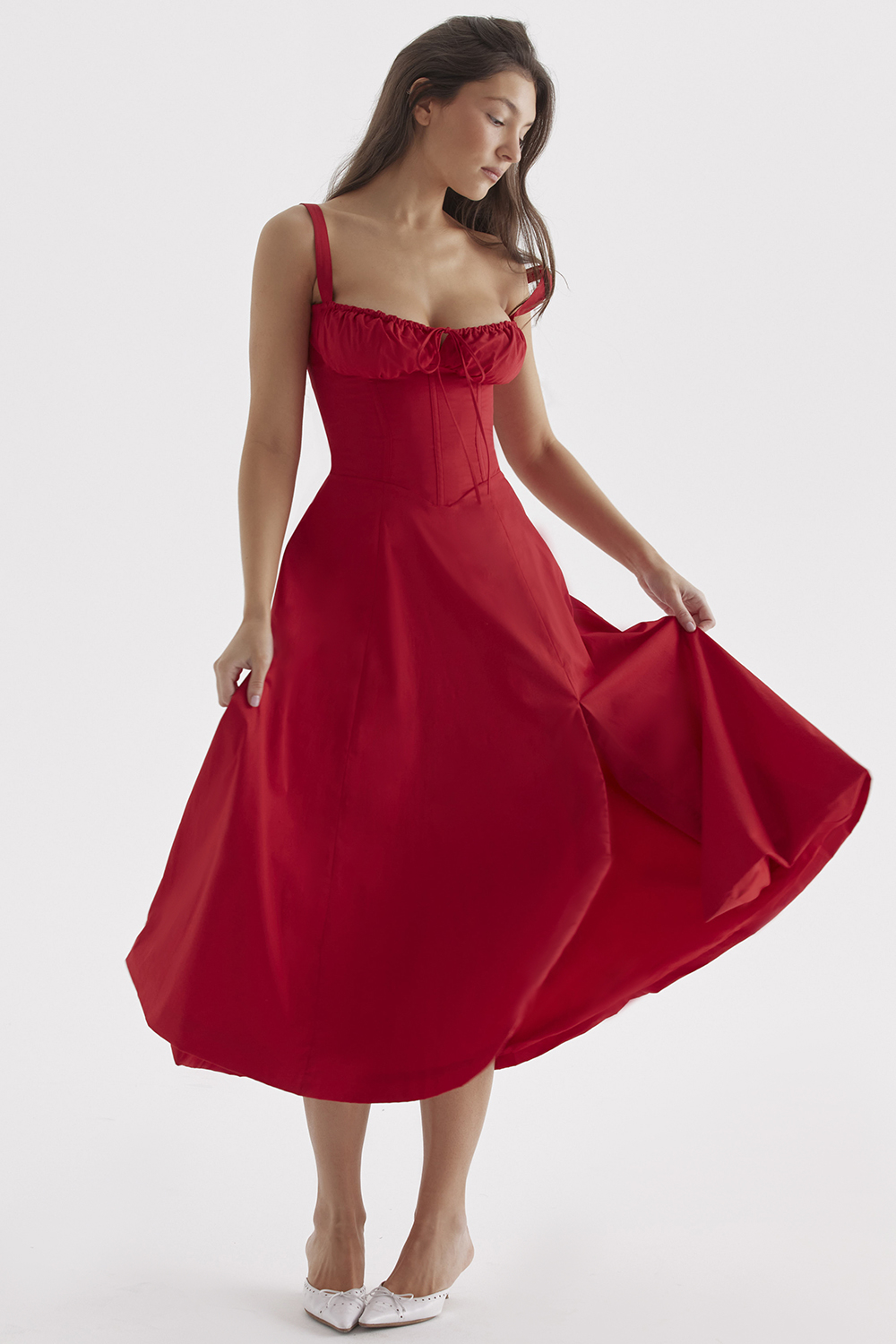 Carmen Red Rose Bustier Sundress - luluinthesky