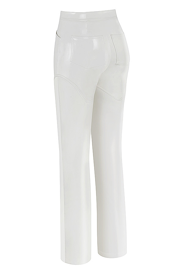 Mistress Rocks Off White Vinyl Trousers - SALE - luluinthesky