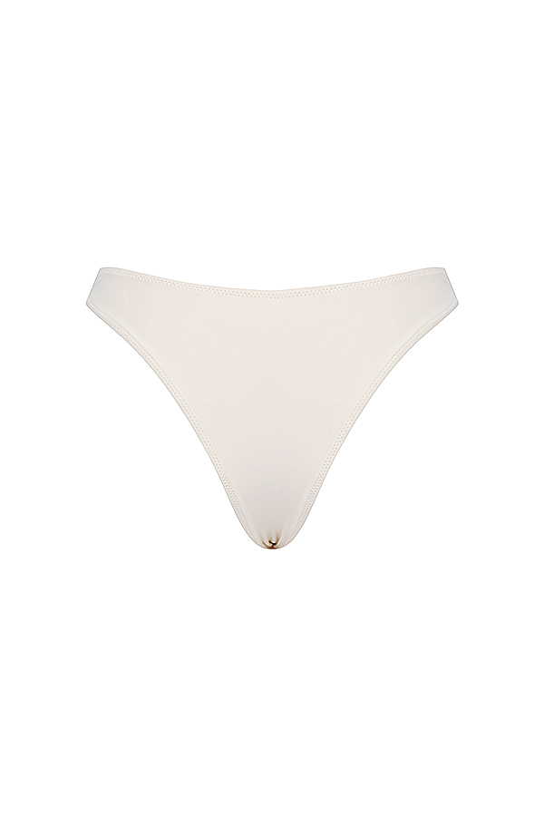 Capri Vanilla High Leg Bikini Bottom - luluinthesky