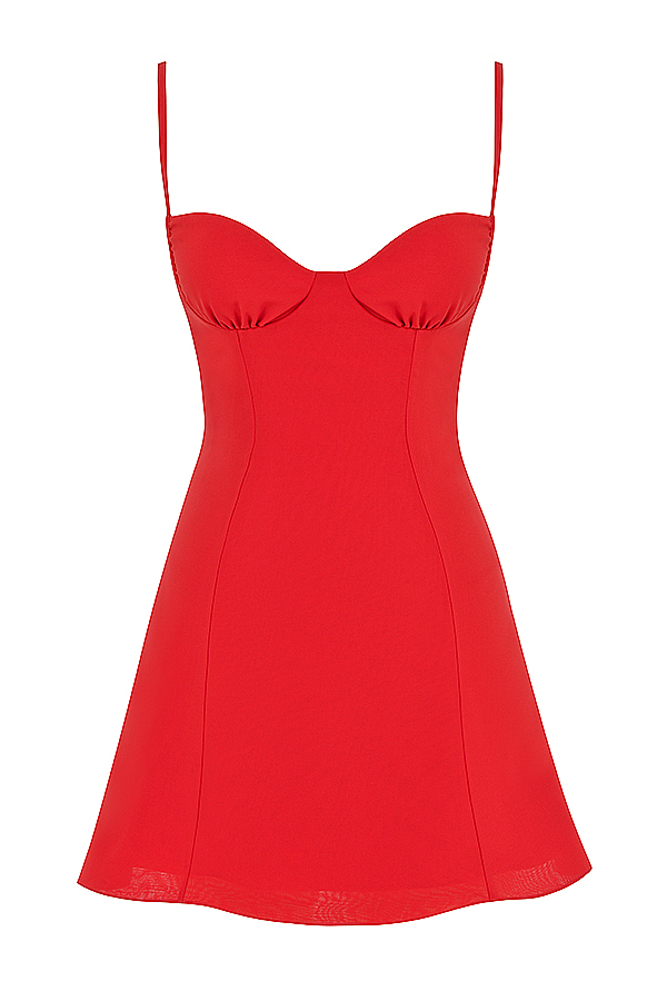 Christiana Red Mini Dress - luluinthesky