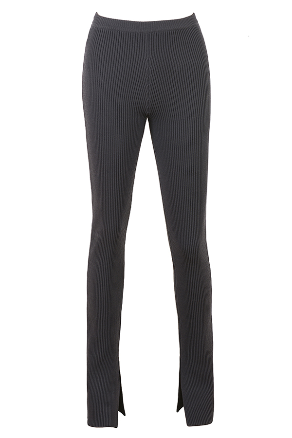 Mitzi Dark Grey Ribbed Knit Leggings - SALE - luluinthesky