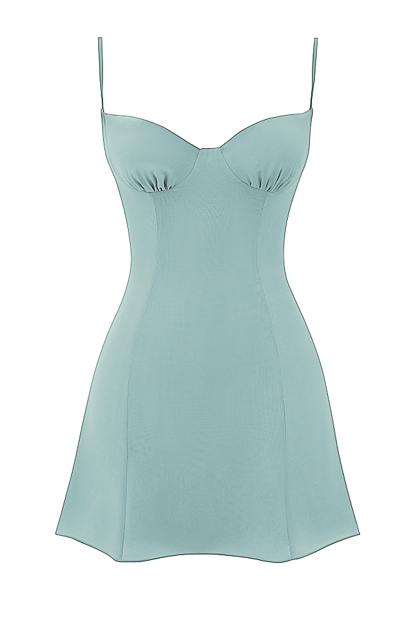 Christiana Light Jade Mini Dress - luluinthesky