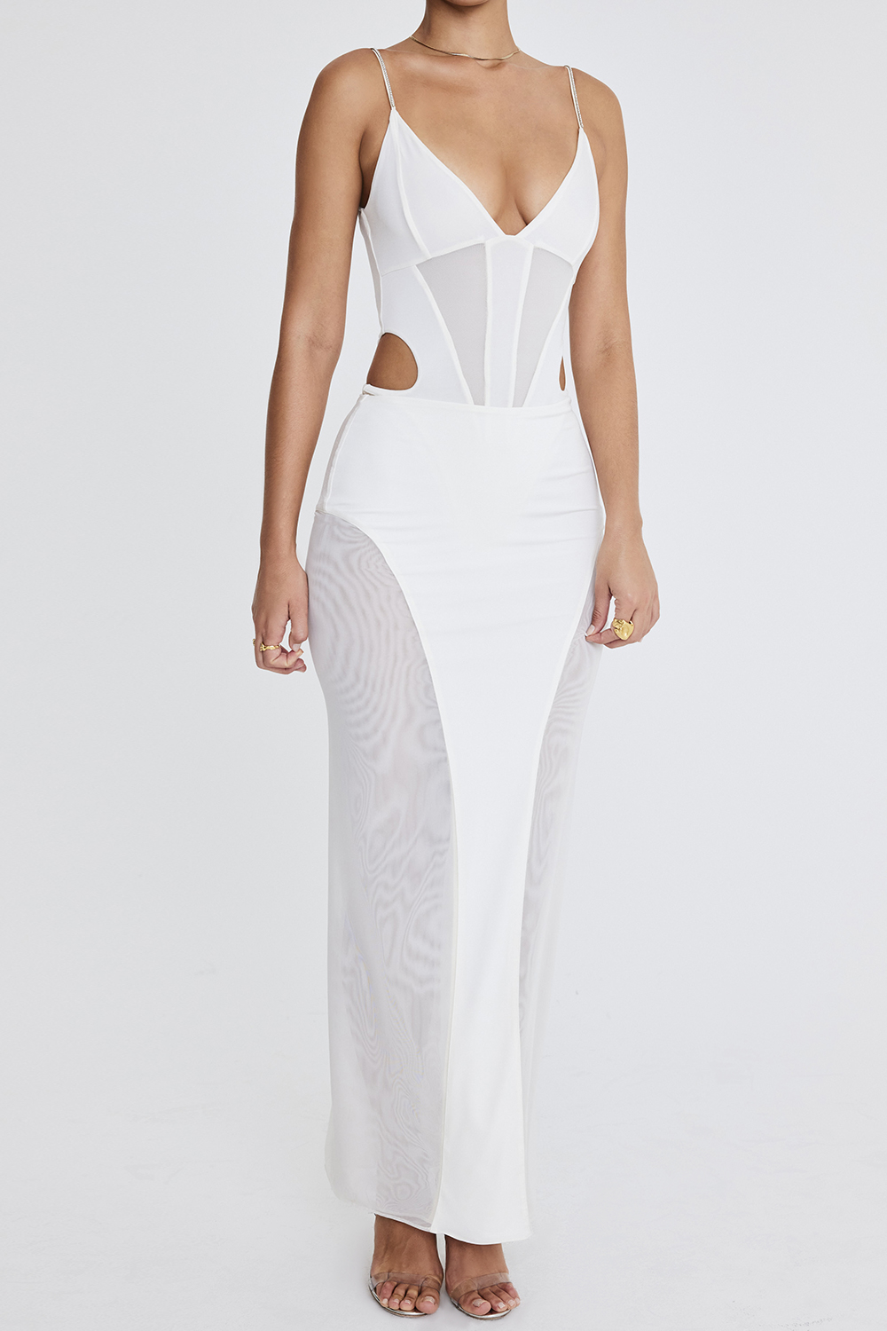 Mistress Rocks Ivory Panelled Maxi Skirt - SALE - luluinthesky