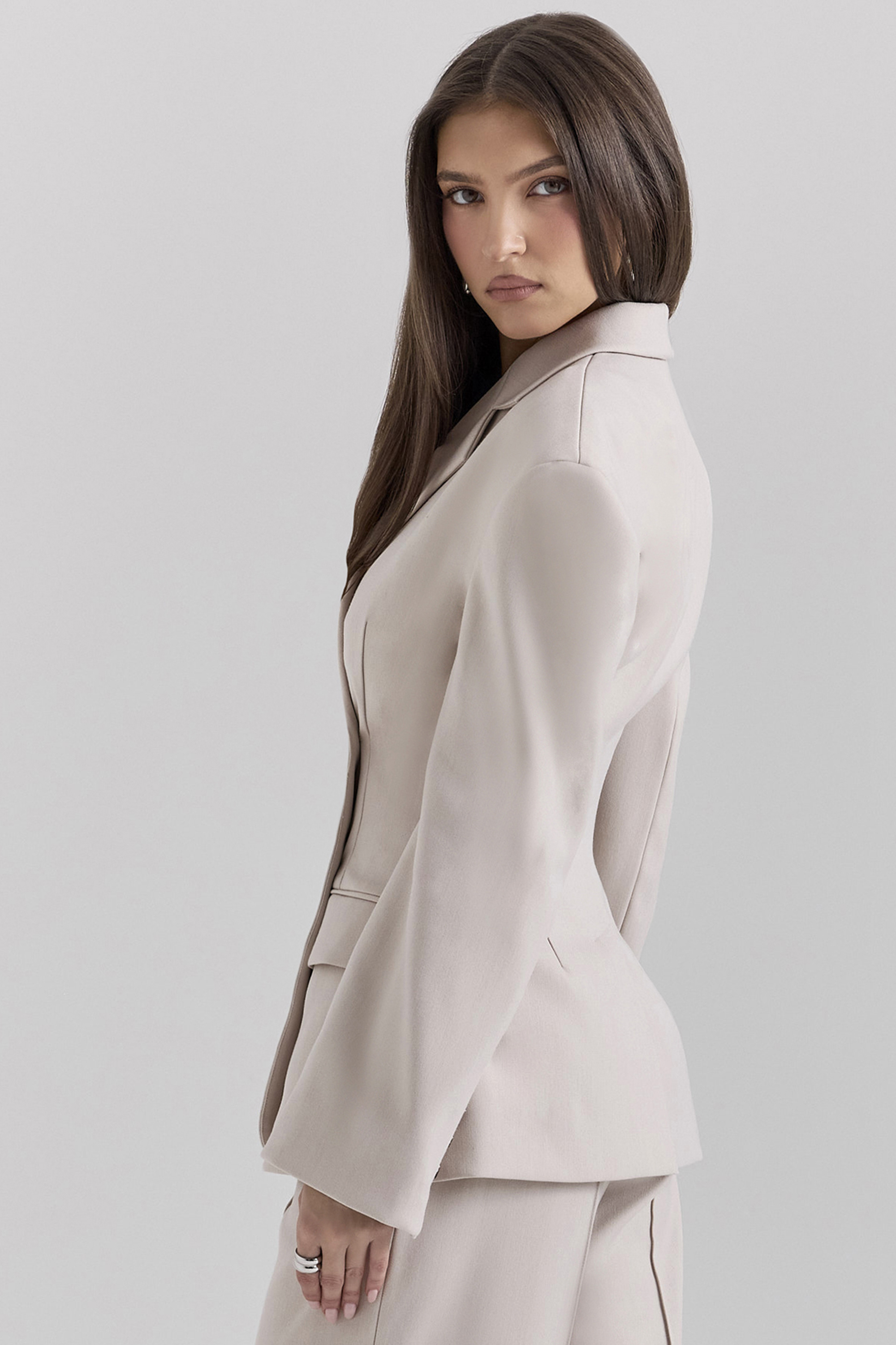 Hudson Beige Hourglass Blazer - luluinthesky