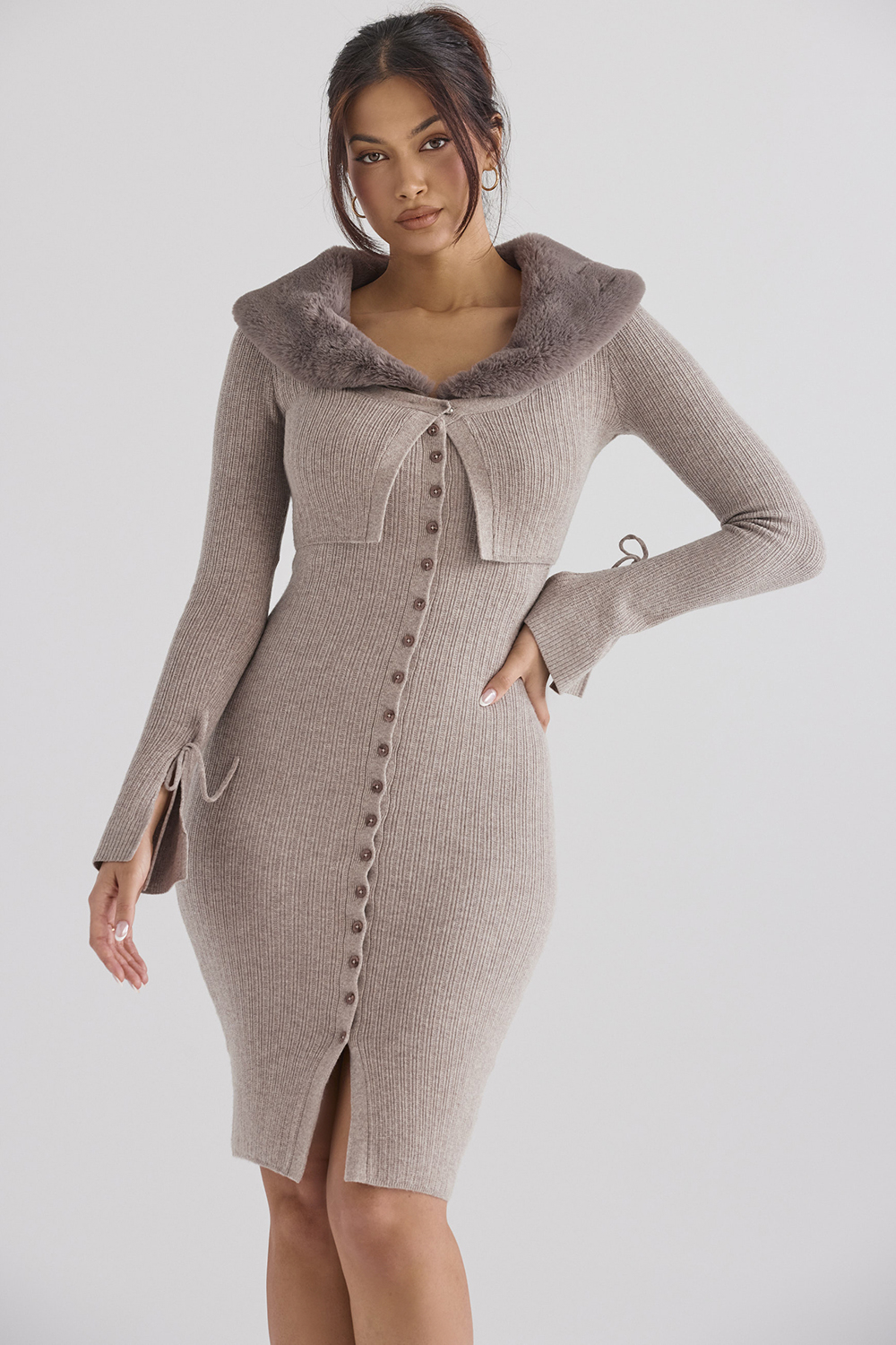 Dahlia Beige Cashmere Cardigan - SALE - luluinthesky