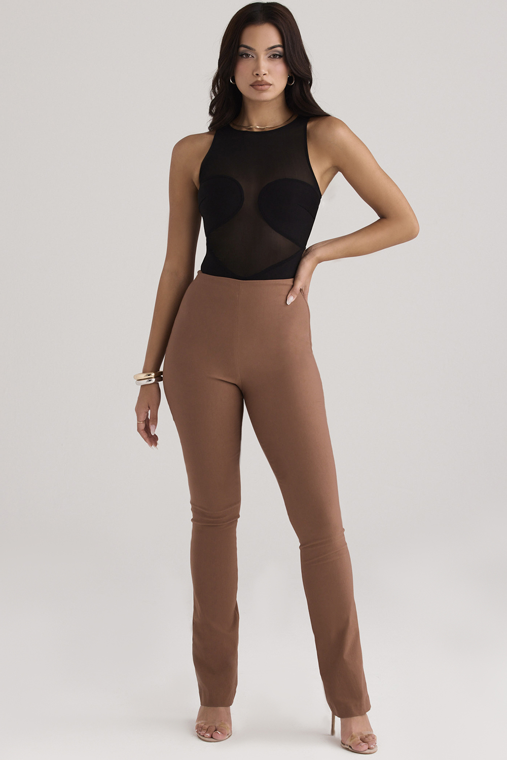 Chiara Black Sleeveless Bandage Bodysuit - luluinthesky