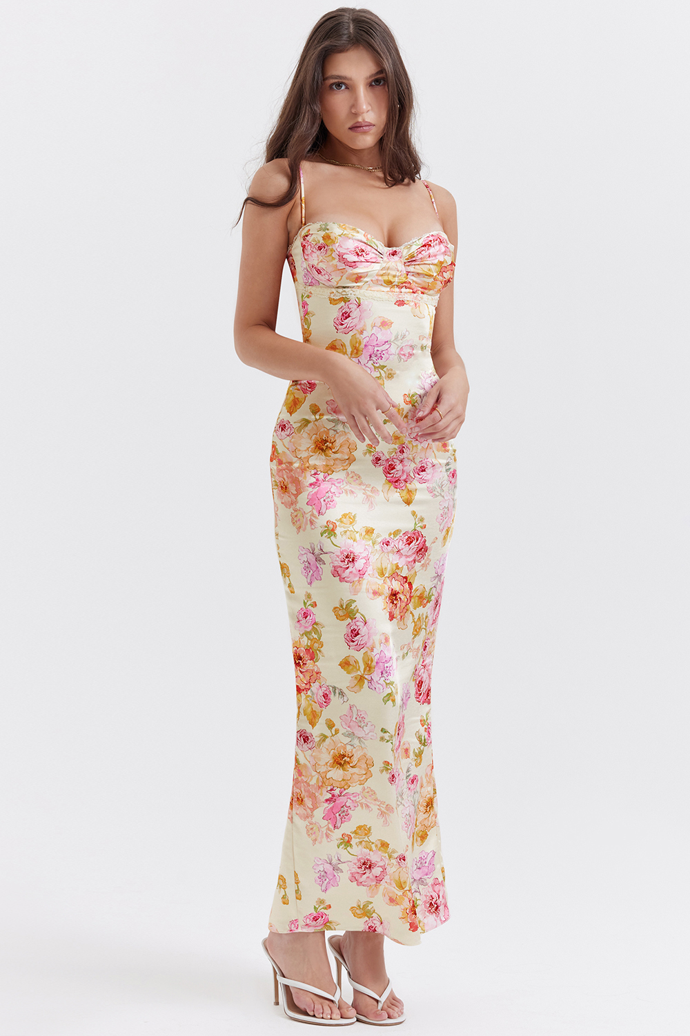 Josefina Ivory Floral Maxi Dress - luluinthesky