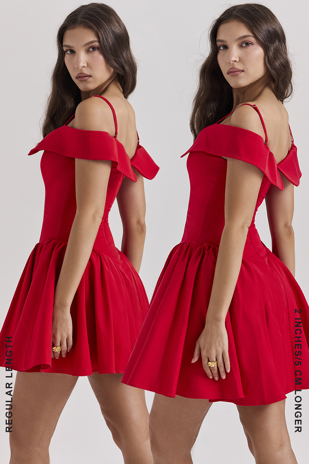 Elida Scarlet Off Shoulder Mini Dress - luluinthesky