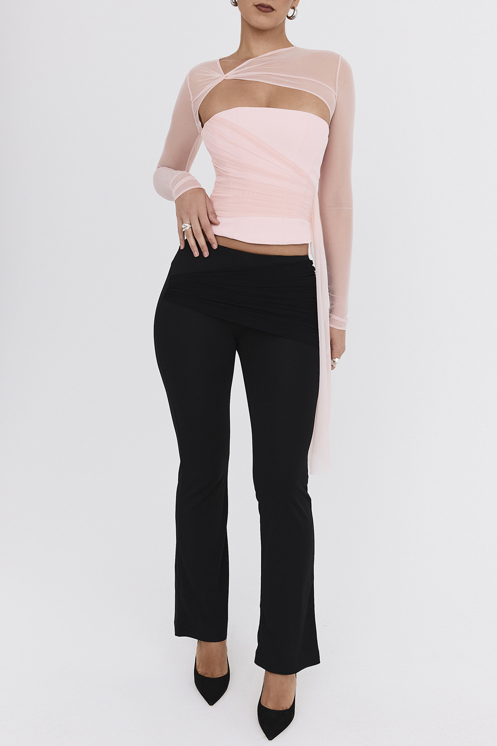 Mistress Rocks Black Draped Panel Trousers - SALE - luluinthesky