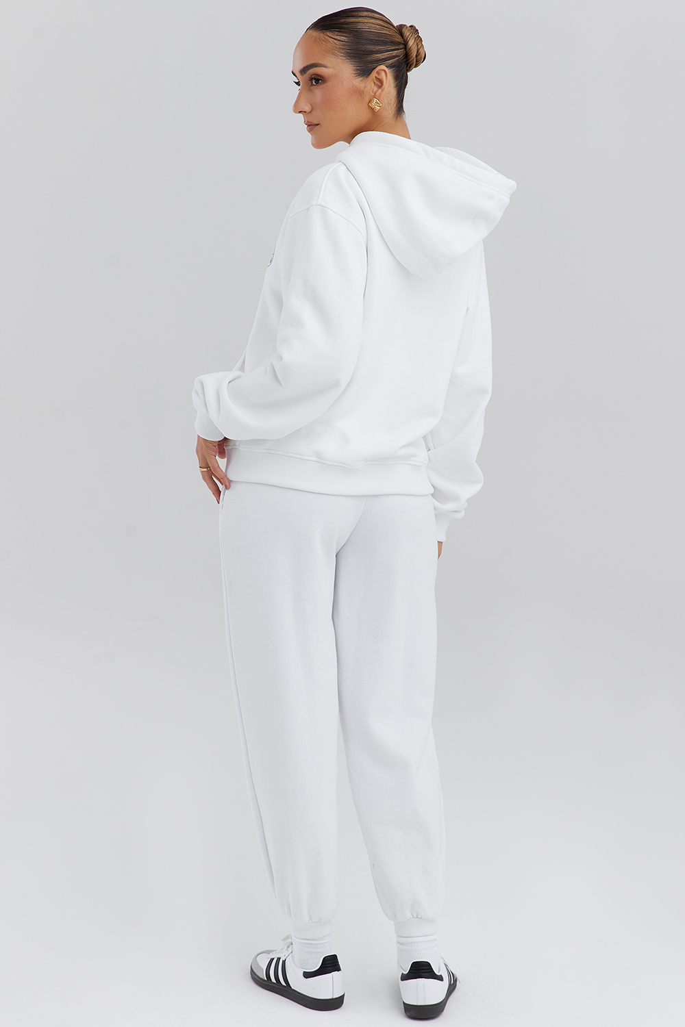 Coast White Fleece Back Jogging Trousers - luluinthesky