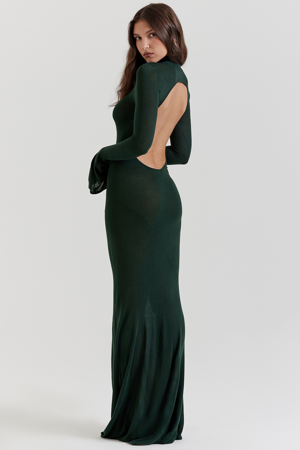 Sancha Forest Green Knit Maxi Dress - luluinthesky