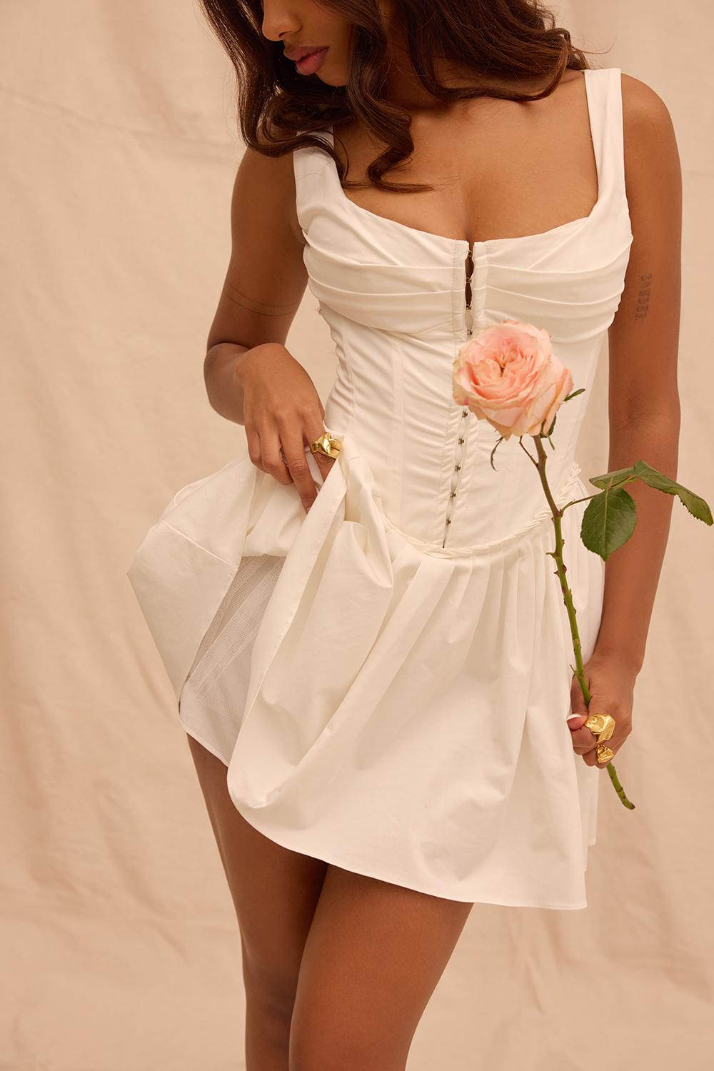 Cupid White Pleated Mini Dress - luluinthesky