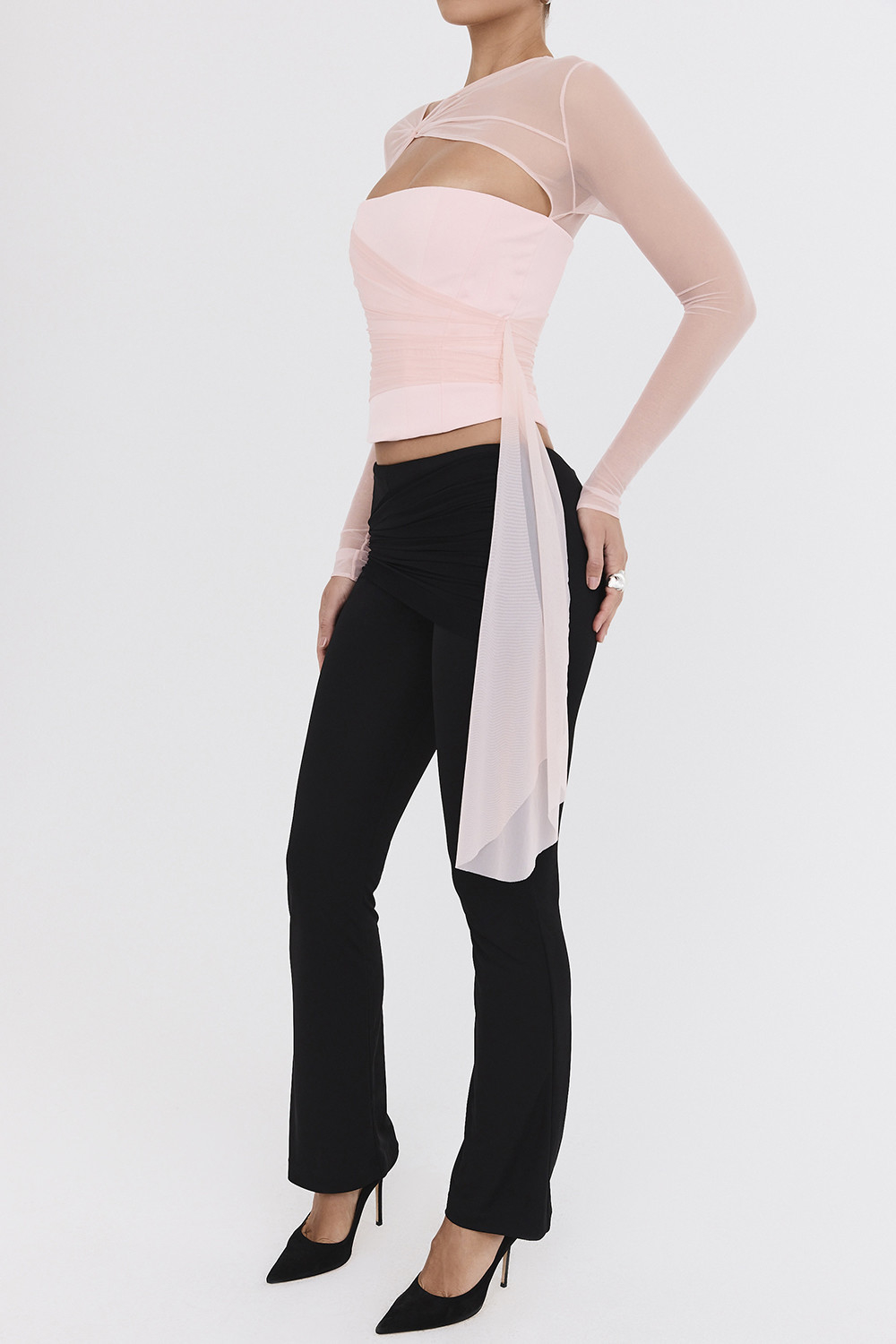 Mistress Rocks Black Draped Panel Trousers - SALE - luluinthesky