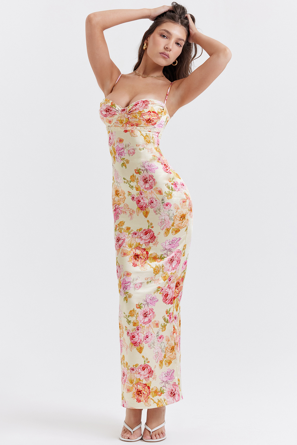 Josefina Ivory Floral Maxi Dress - luluinthesky