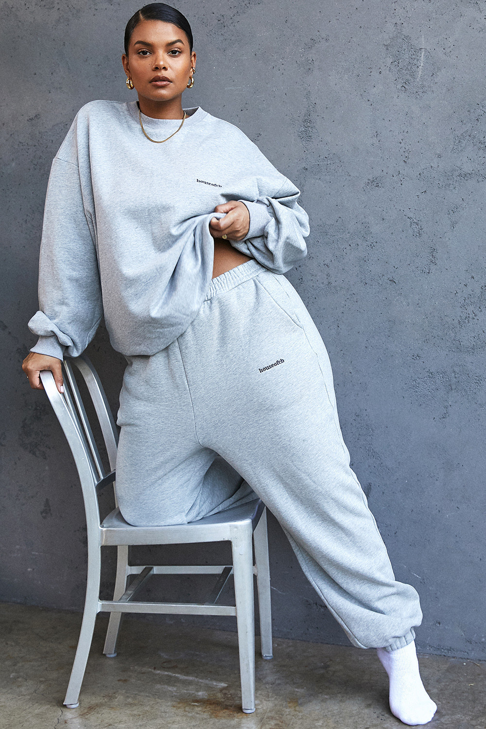 Sky Grey Fleece Back Jogging Trousers - luluinthesky