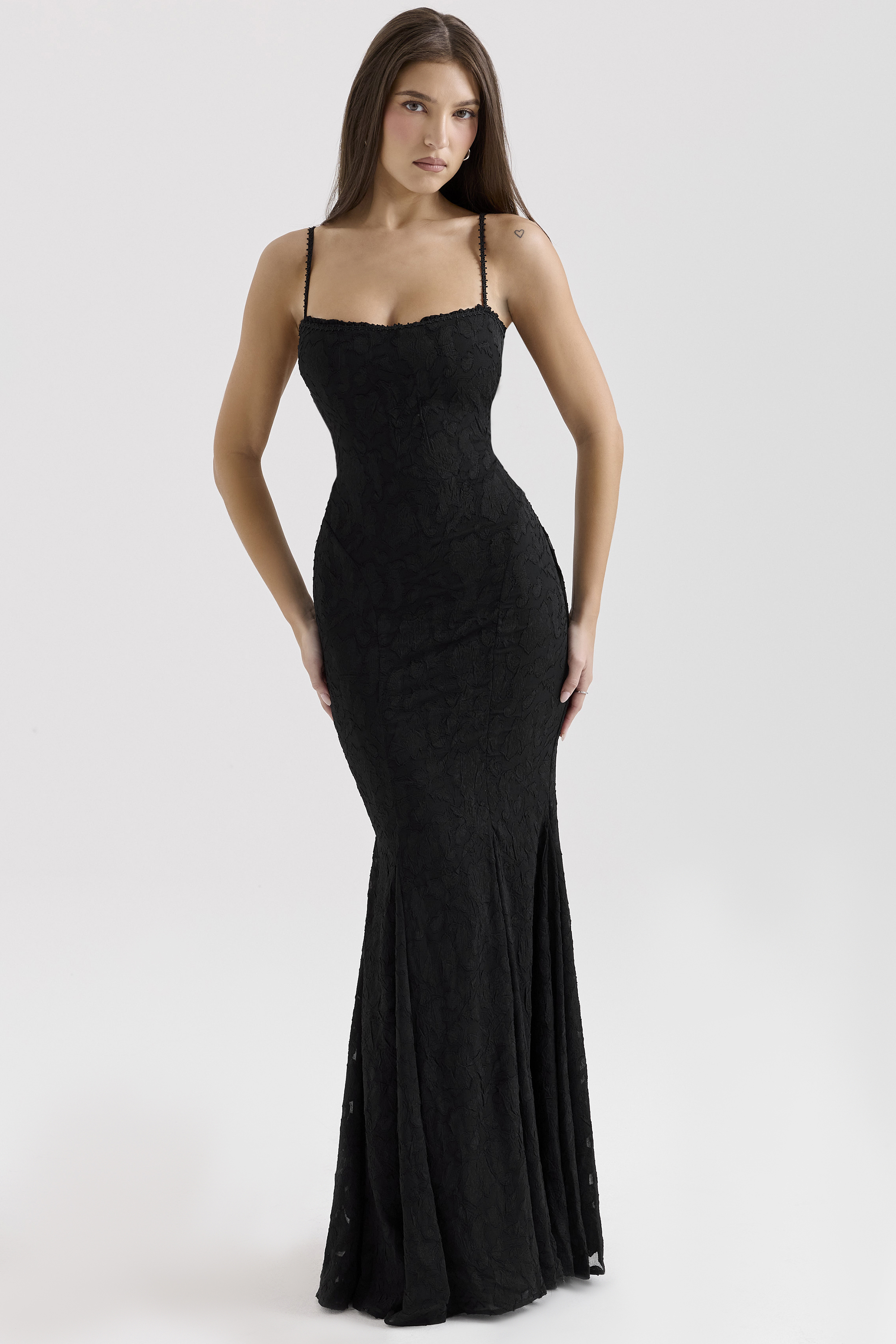 Joan Black Lace Maxi Dress - luluinthesky
