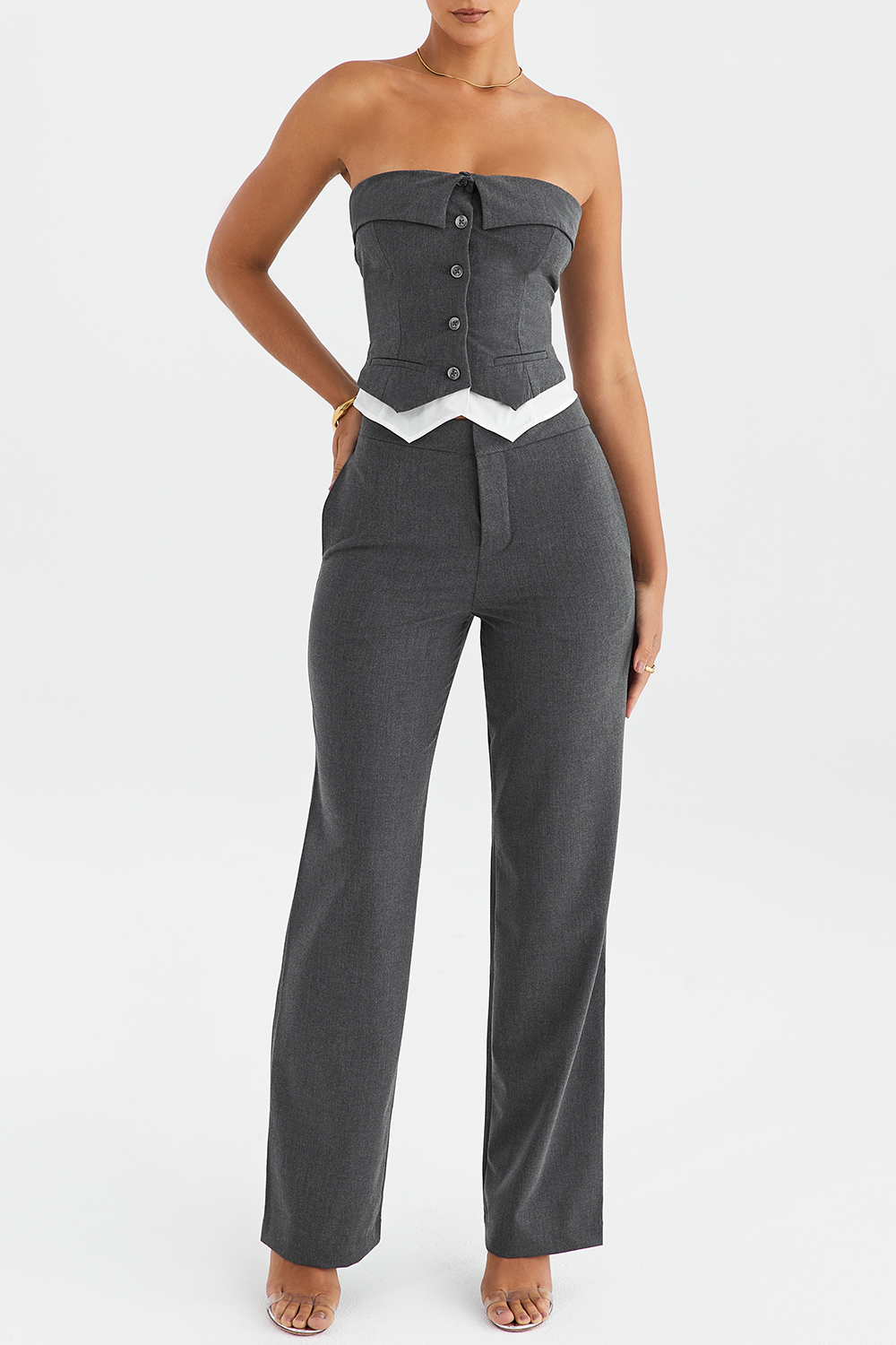 Mistress Rocks Slate Tailored Trousers - SALE - luluinthesky
