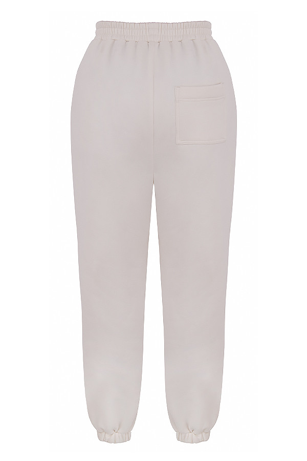 Sky Off White Fleece Back Jogging Trousers - luluinthesky