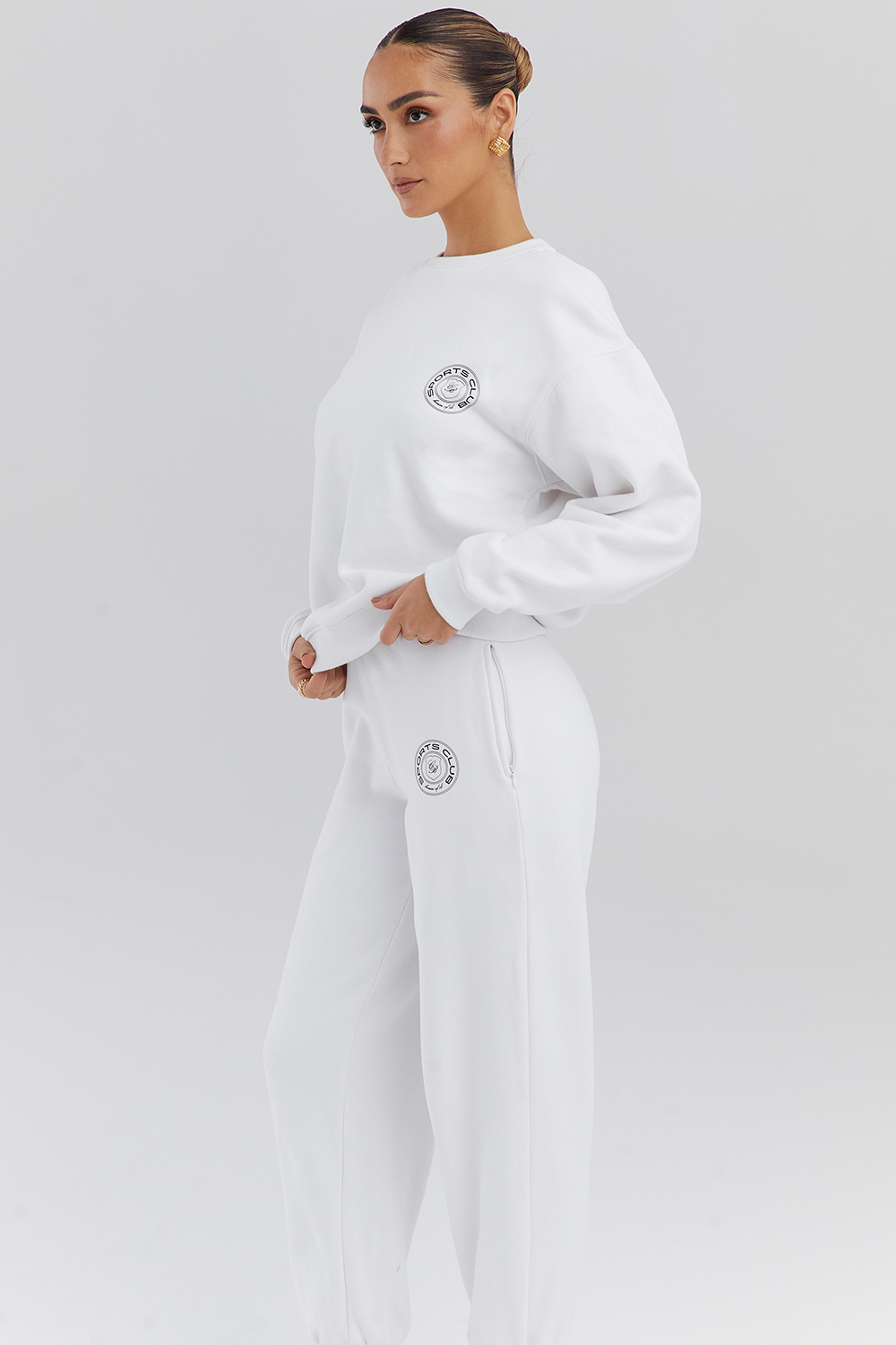 Haze White Crew Neck Sweatshirt - luluinthesky