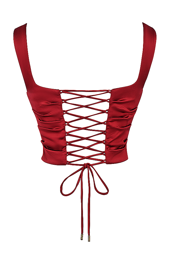 Una Ruby Lace-Back Corset - luluinthesky