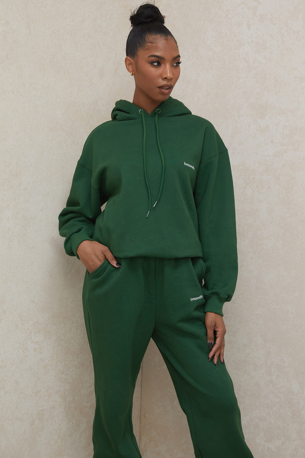 Halo Green Cotton Fleece-Back Oversized Hoodie - luluinthesky