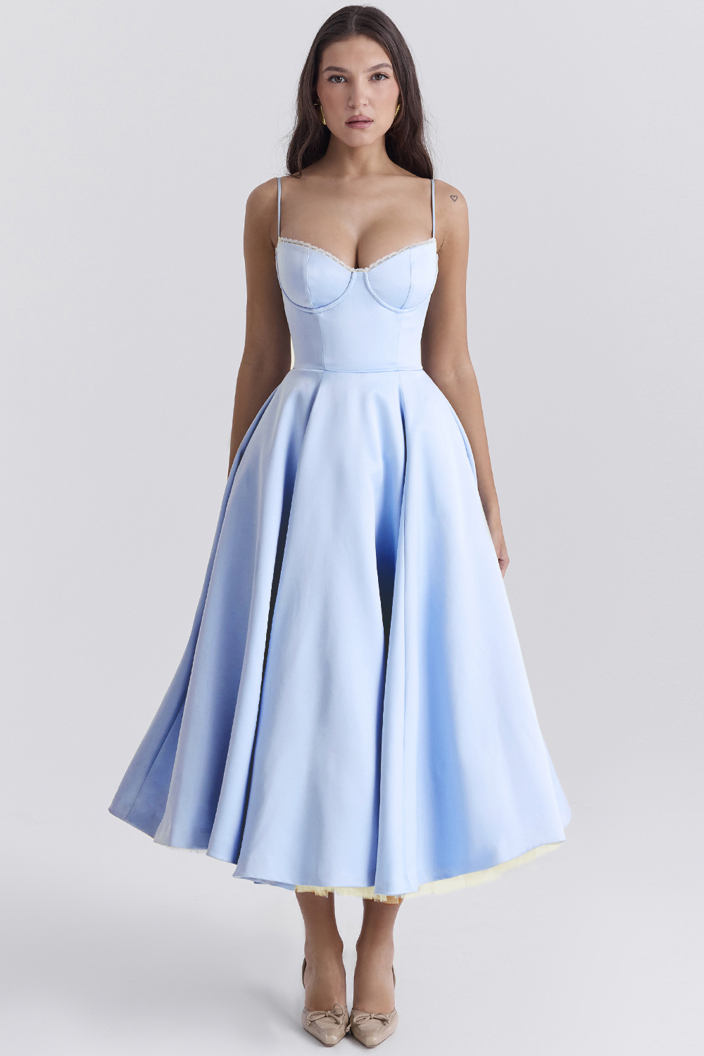 Mademoiselle Cinderella Blue Tulle Midi Dress - luluinthesky