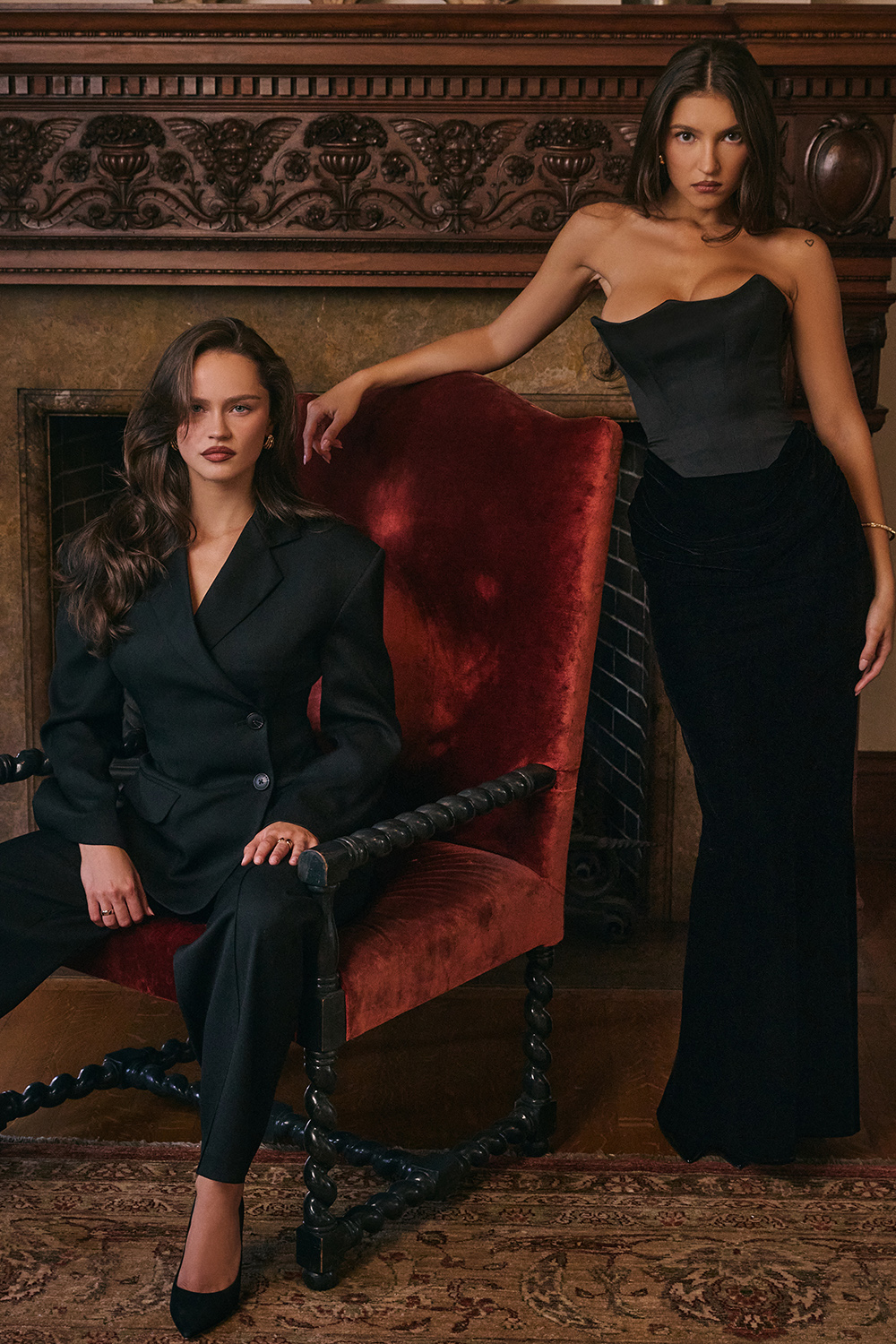 Hayden Black Wide Leg High Waist Tailored Trousers - luluinthesky