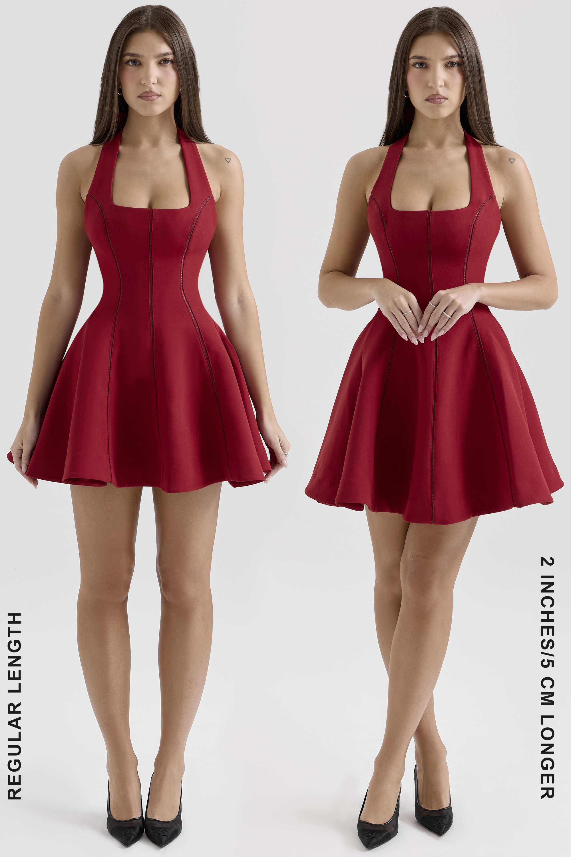 Loulette Red Halter Neck Bow Mini Dress - luluinthesky
