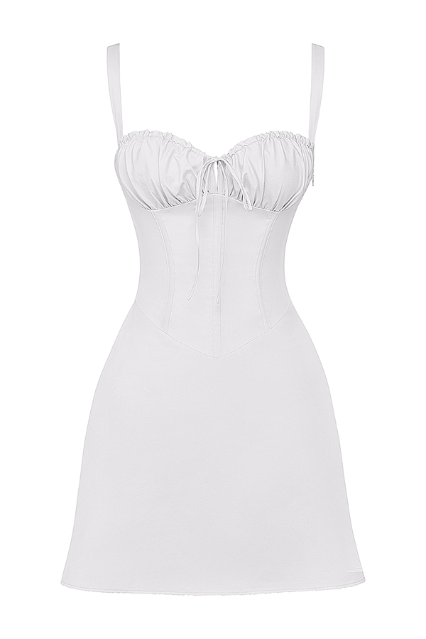 Carlotta White Corset Mini Dress - luluinthesky