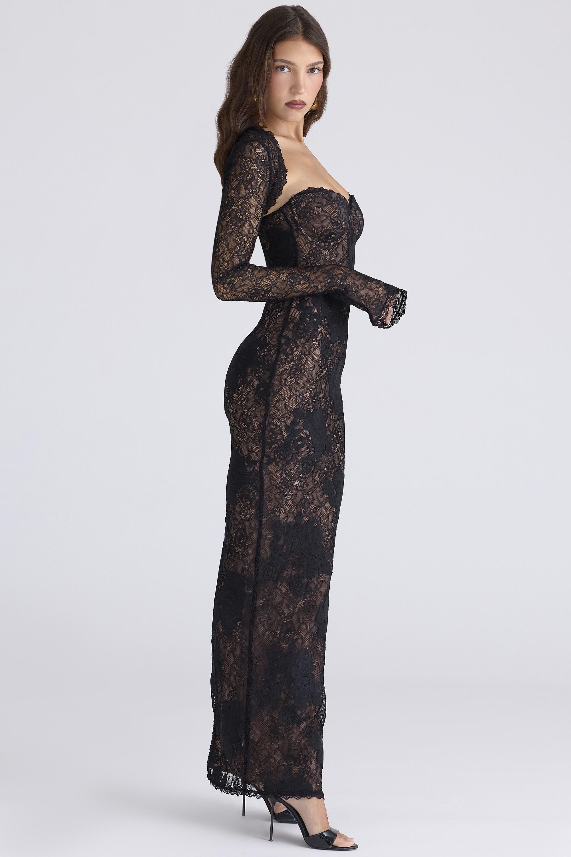 Lucienne Black Lace Maxi Dress - Limited Edition - luluinthesky