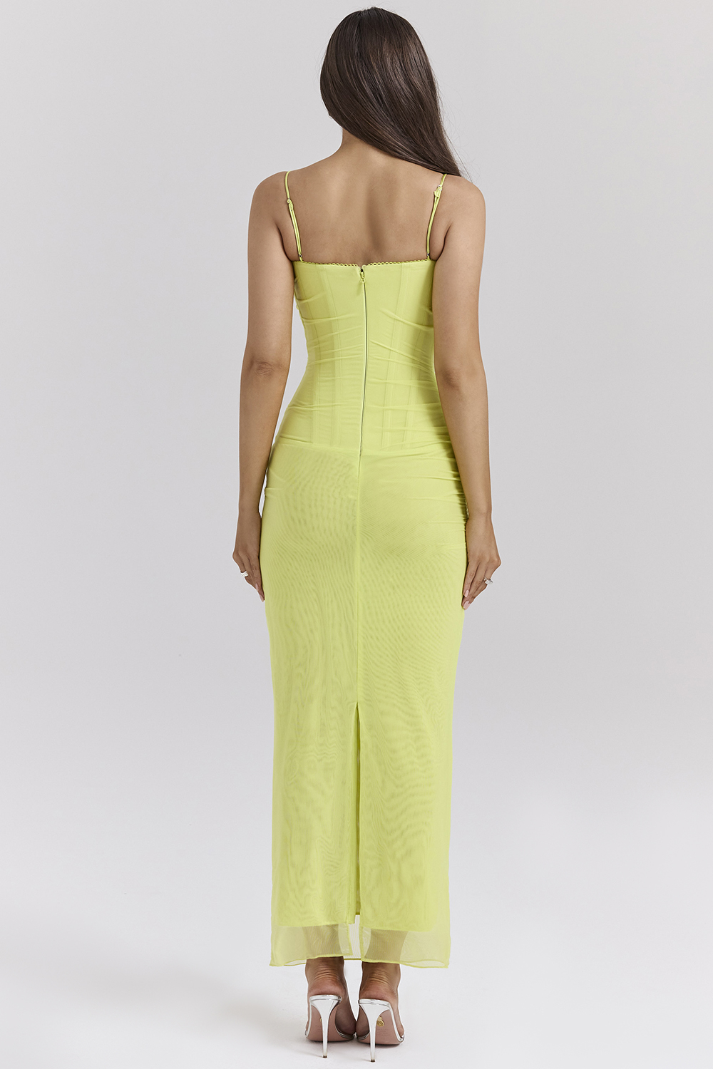 Nalini Acid Lime Corset Maxi Dress - luluinthesky
