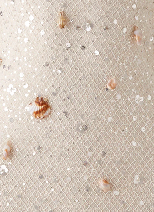 Orelli Shell Sequin Knit Maxi Dress - Ivory - luluinthesky