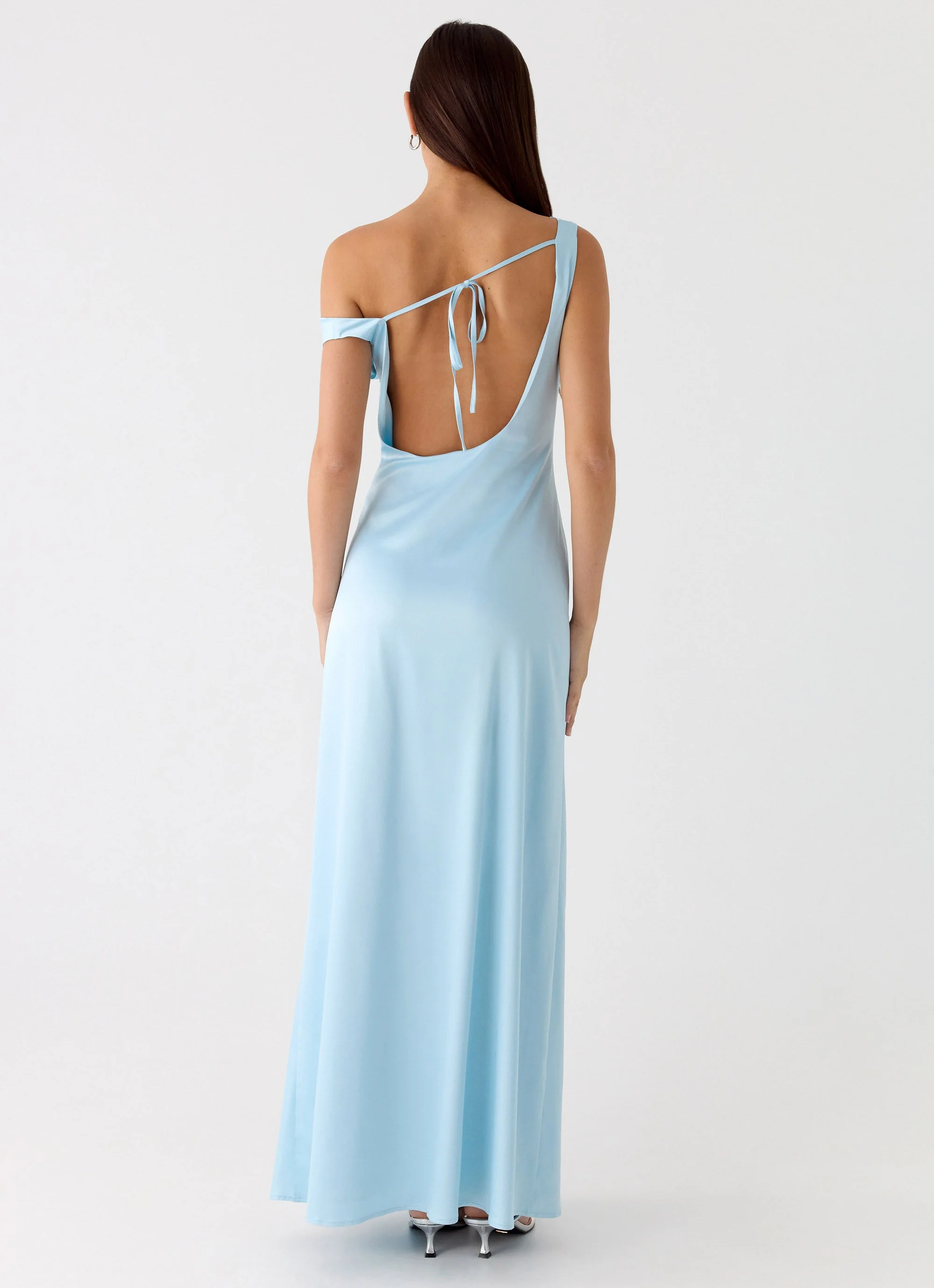 Palm Royal Maxi Dress - Ice Blue - luluinthesky