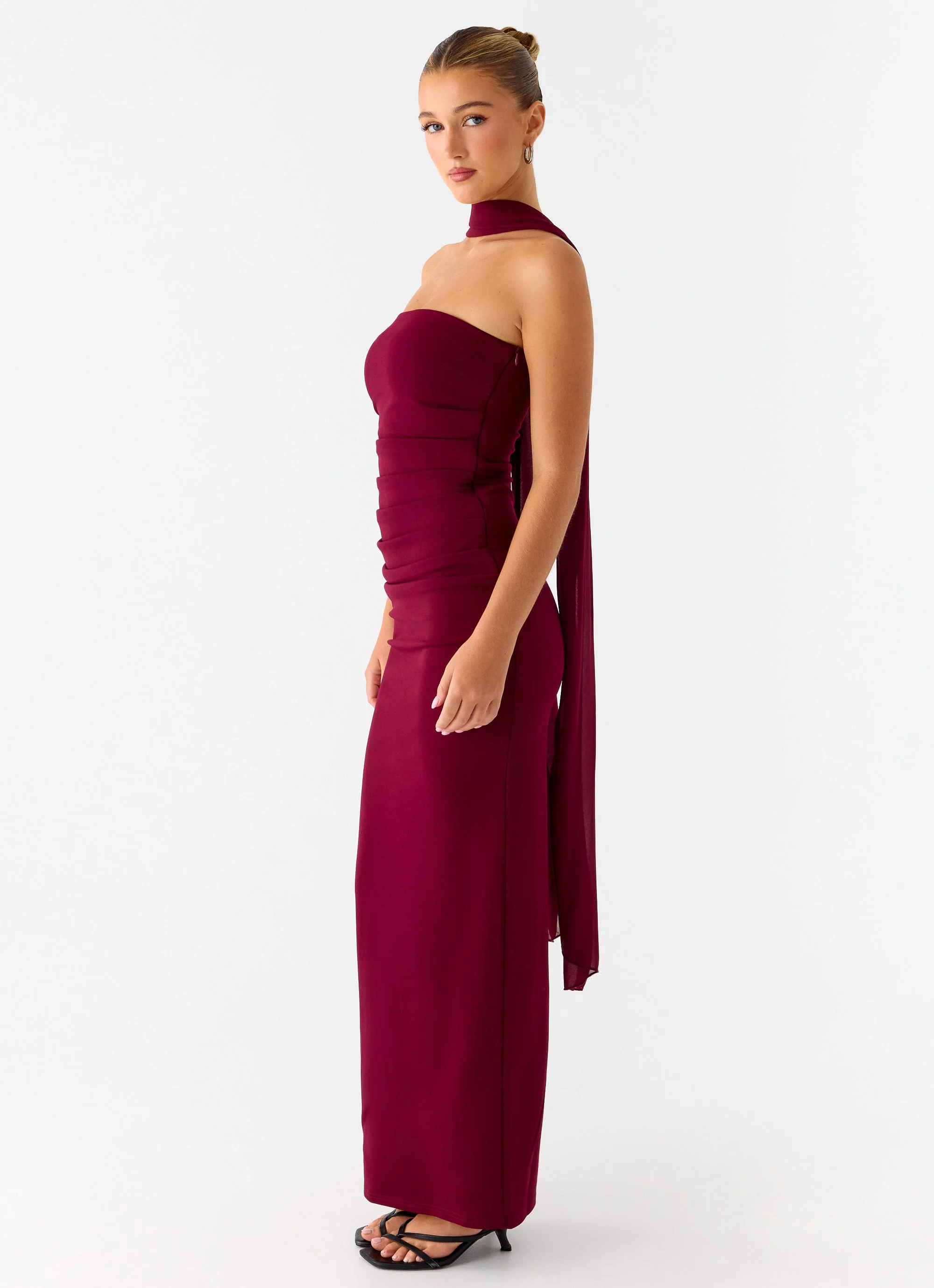 Libra Maxi Dress - Dark Cherry - luluinthesky