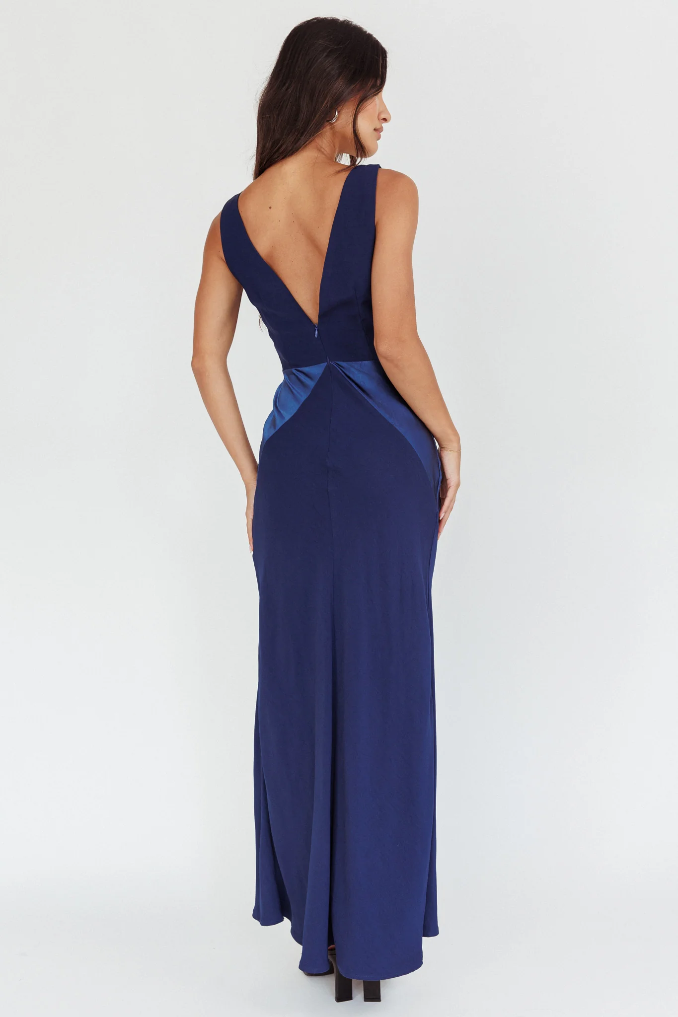 Soul Fire V-Neck Maxi Dress Navy - luluinthesky