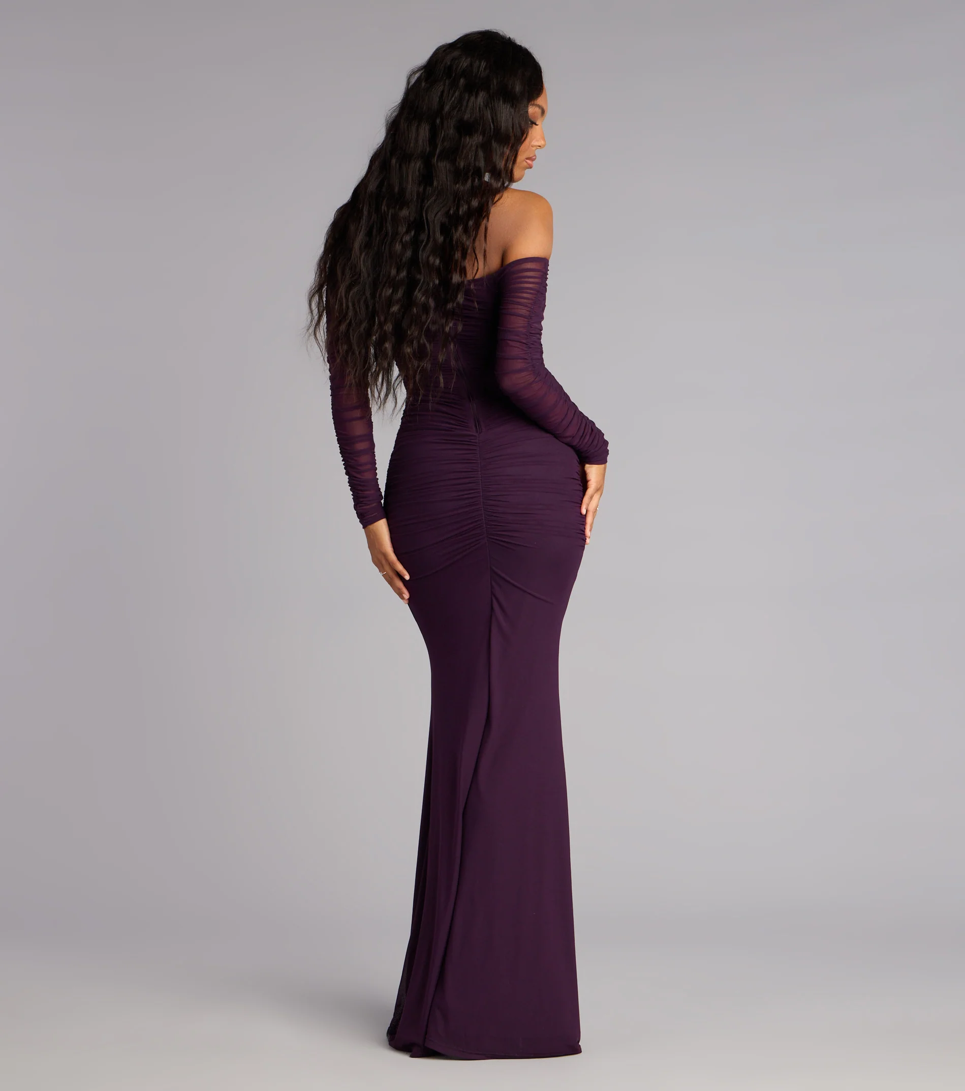 Marla Mesh Off-The-Shoulder Formal Dress - luluinthesky