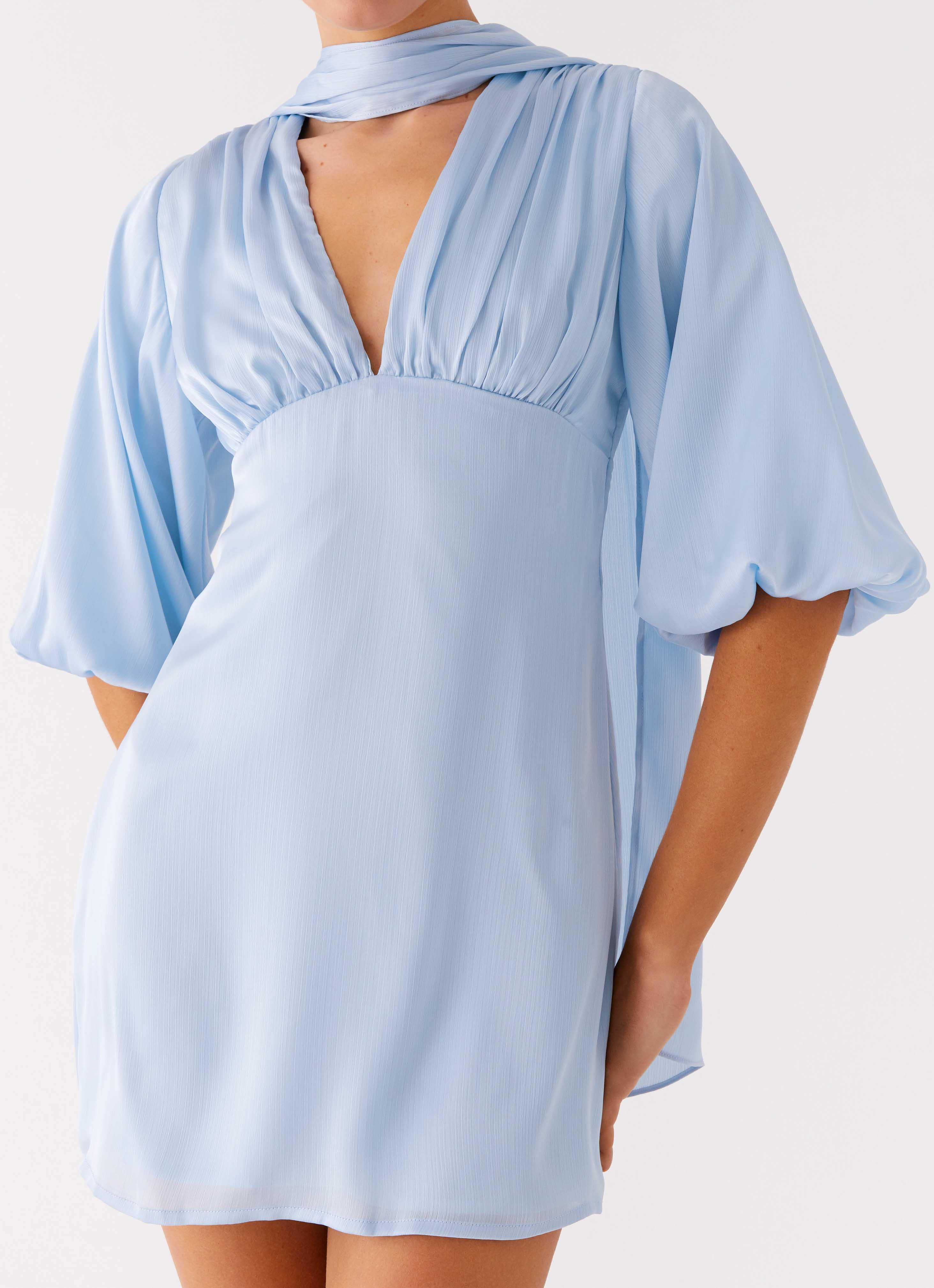 Mary Mini Dress - Blue - luluinthesky