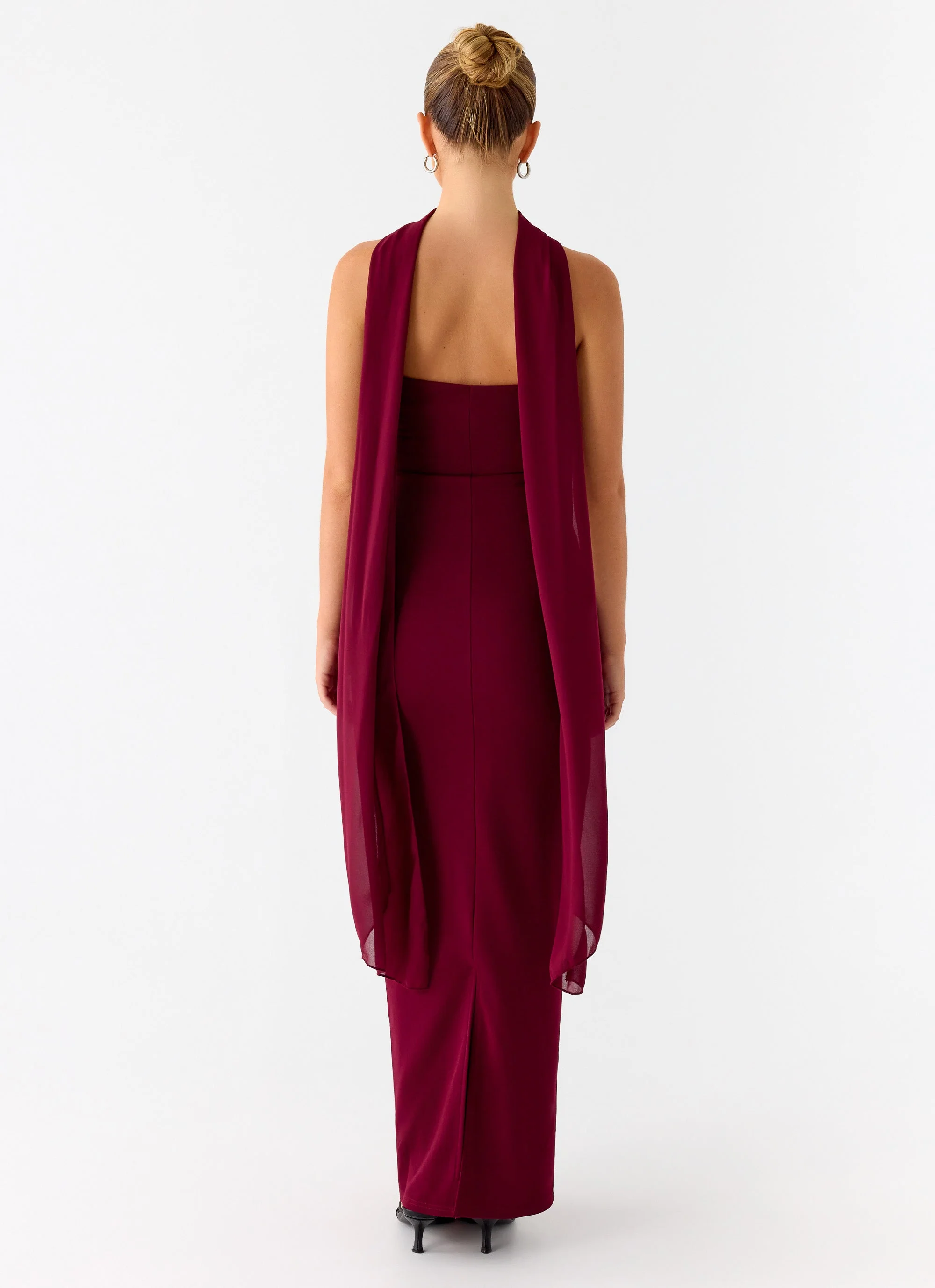 Libra Maxi Dress - Dark Cherry - luluinthesky