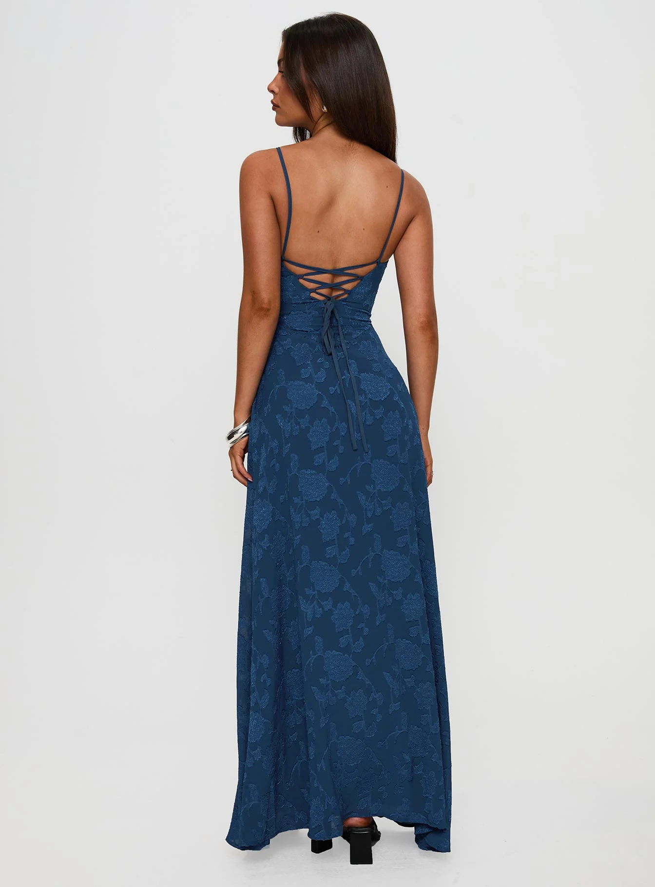 South Of France Maxi Dress Navy - luluinthesky