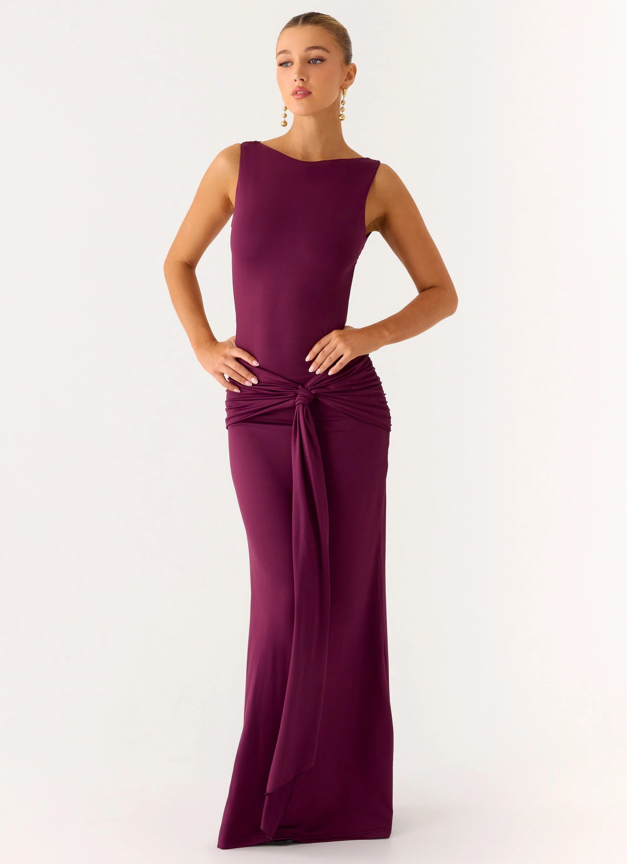 Fault Line Maxi Dress - Plum - luluinthesky